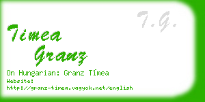 timea granz business card